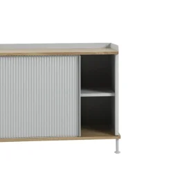 Muuto Enfold Low Sideboard, Black-Oak-Metal< Tv- & Mediameubels|Ladekasten & Dressoirs