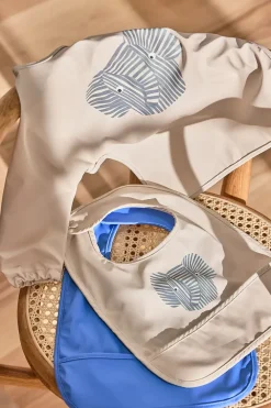 OYOY Erik Olifant slabbetje met mouw, Beige< Kinderkamer Interieuraccessoires|Kinderkamer Interieuraccessoires