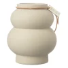 ERNST aardewerkvaas gewelfd 21,5 cm, Beige< Vazen