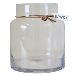ERNST glazen vaas H18 cm. Ø 12,5 cm., helder< Vazen