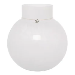 ERNST glazen vaas rond wit, H25 cm Ø24 cm< Vazen