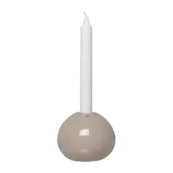 ERNST kaarsenhouder glas Ø11 cm, Beige< Kandelaars