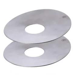 ERNST kaarsenmanchet Ø8,3 cm 2-pack, Geborsteld metaal< Kaarsenaccessoires
