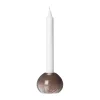 ERNST kandelaar glas Ø7,5 cm, Kastanjebruin< Kandelaars