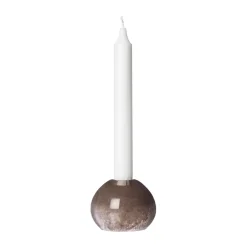 ERNST kandelaar glas Ø7,5 cm, Kastanjebruin< Kandelaars