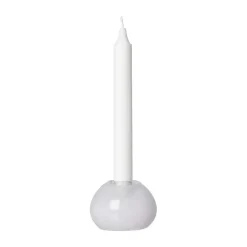 ERNST kandelaar glas Ø9 cm, Wit< Kandelaars