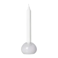 ERNST kandelaar glas Ø7,5 cm, Wit< Kandelaars