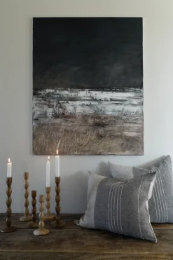 ERNST kandelaar Ø9x31 cm, Natuur< Kandelaars