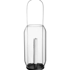 ERNST lantaarn voor kaars 40 cm, Zwart< Kandelaars