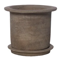 ERNST terracotta pot met schotel, Ø24x17 cm< Bloempotten