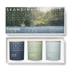 Skandinavisk ESCAPE mini geurkaars giftset 3-delig, 65 g< Geurkaarsen & Aroma Diffusers