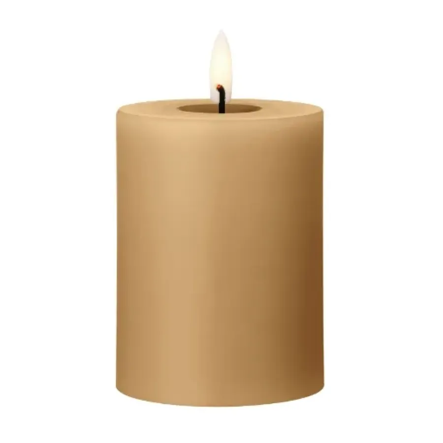 Ester & erik blokkaars LED, 27 Almond butter, 10 cm< Led-Kaarsen