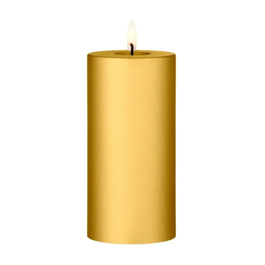 Ester & erik blokkaars LED, 90 Gold Metallic, 15 cm< Led-Kaarsen