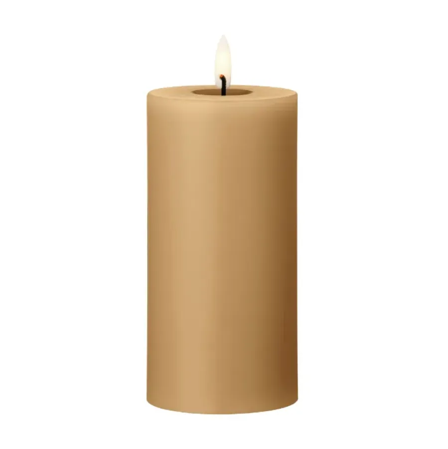 Ester & erik blokkaars LED, 27 Almond butter, 15 cm< Led-Kaarsen
