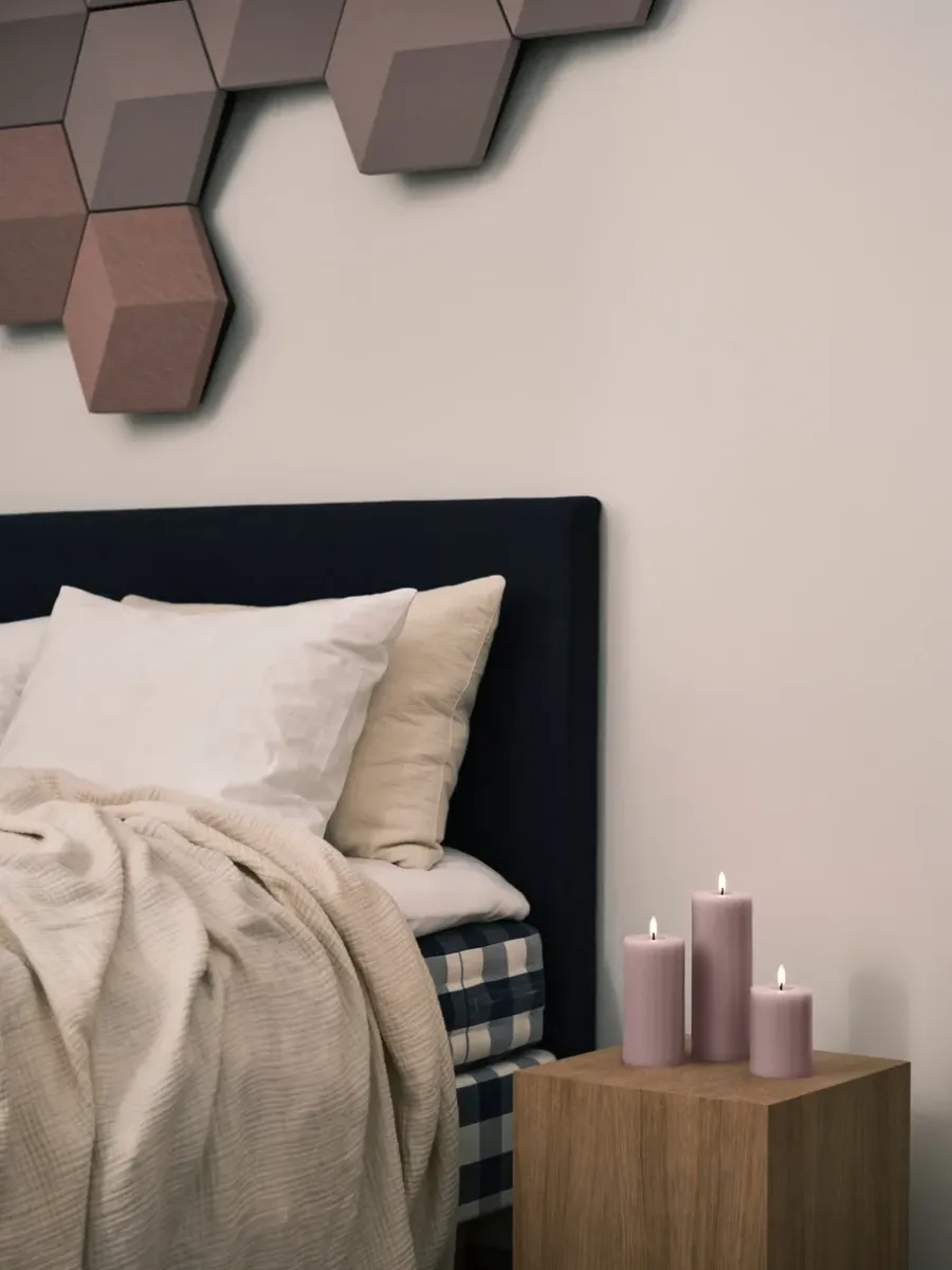 Ester & erik blokkaars LED, 52 Soft Rose, 10 cm< Led-Kaarsen