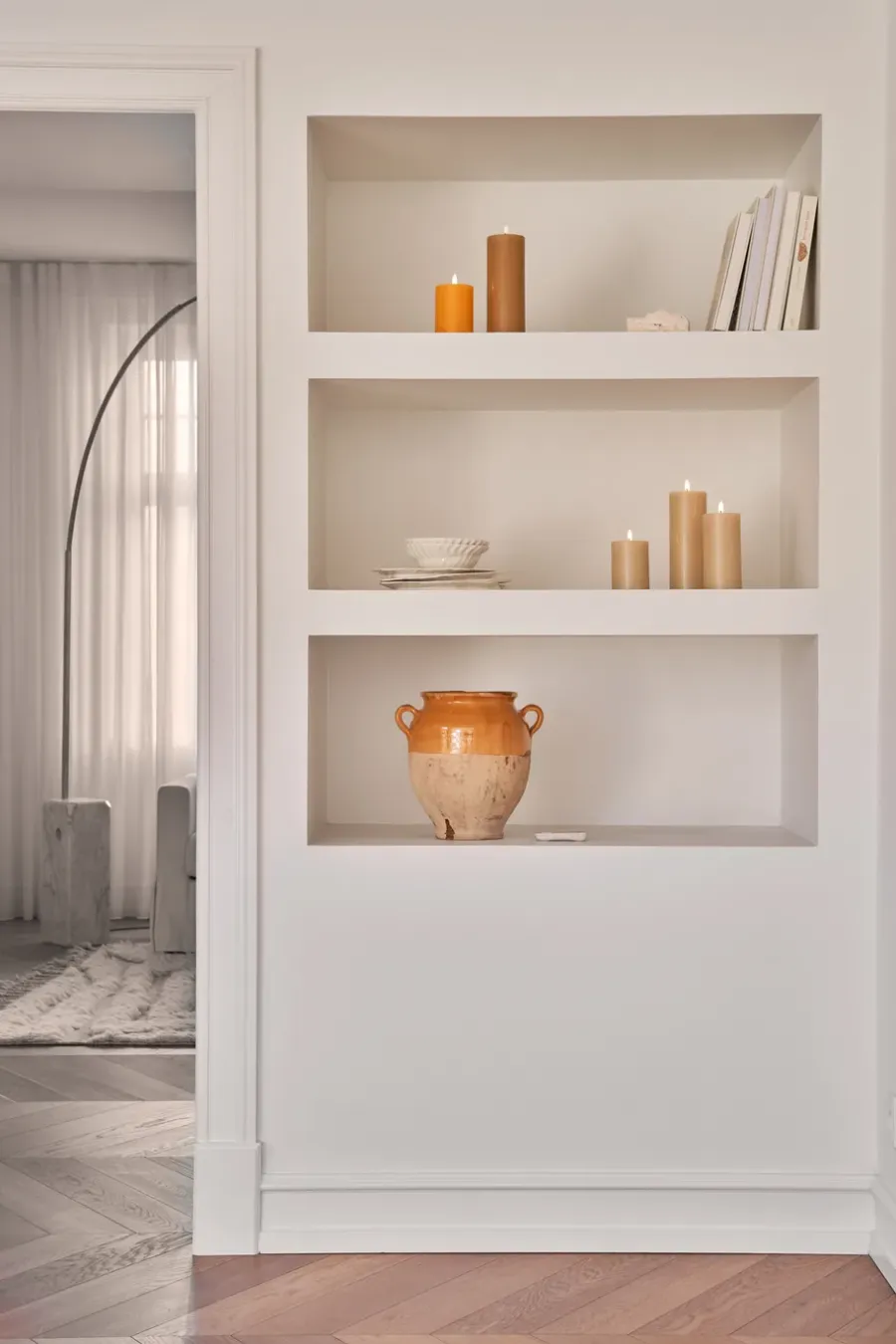 Ester & erik blokkaars LED, 14 Pale ginger, 10 cm< Led-Kaarsen