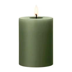 Ester & erik blokkaars LED, 70 Green Soil, 10 cm< Led-Kaarsen
