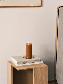 Ester & erik blokkaars LED, 23 Raw Toffee, 15 cm< Led-Kaarsen