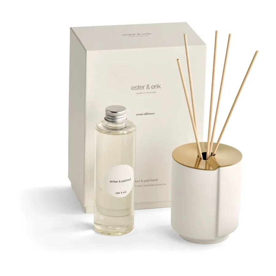 Ester & erik geurstokjes, Amber & patchouli< Geurkaarsen & Aroma Diffusers
