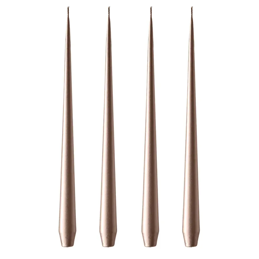 Ester & erik kaars 32 cm 4-pack metallic, Champagne< Kaarsen