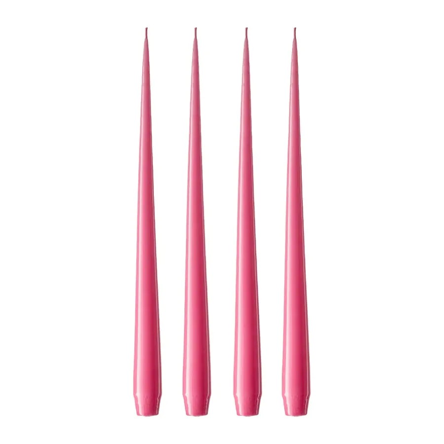 Ester & erik kaars 4-pack gelakt, Clear pink 41, 32 cm< Kaarsen