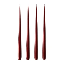 Ester & erik kaars 4-pack gelakt, vinröd, 42 cm< Kaarsen