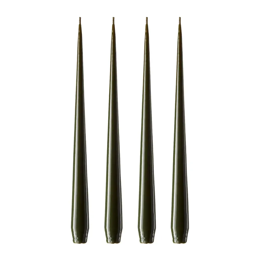 Ester & erik kaars 4-pack gelakt, mörk deep forest, 32 cm< Kaarsen
