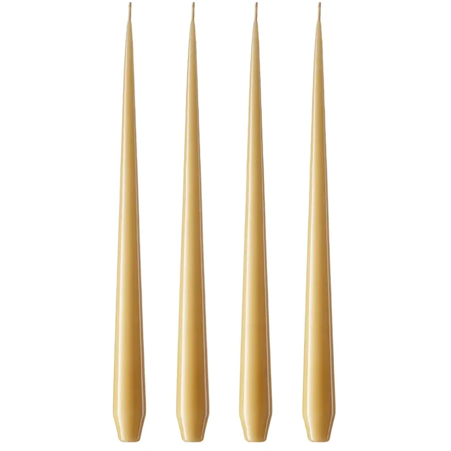 Ester & erik kaars 4-pack gelakt, beige 14/2-0, 42 cm< Kaarsen