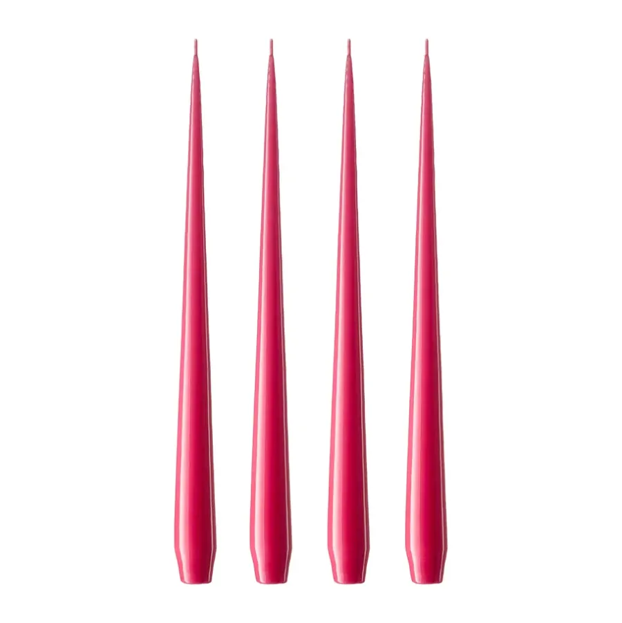Ester & erik kaars 4-pack gelakt, Deep pink 41/2, 42 cm< Kaarsen