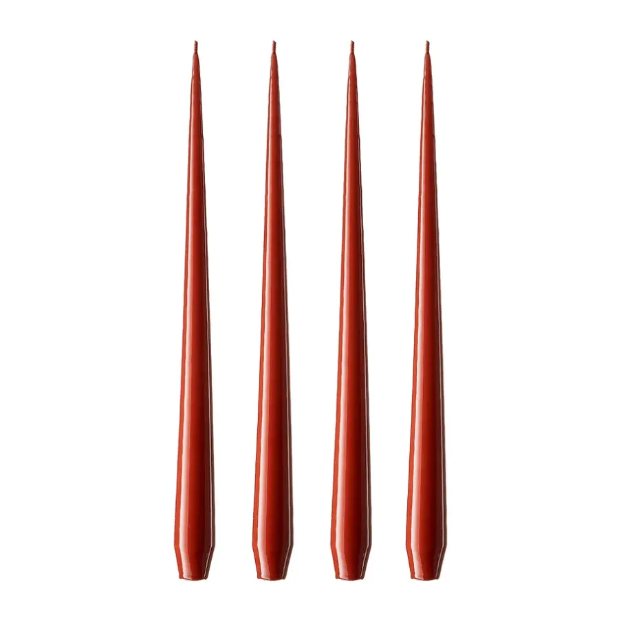 Ester & erik kaars 4-pack gelakt, aged rust, 32 cm< Kaarsen