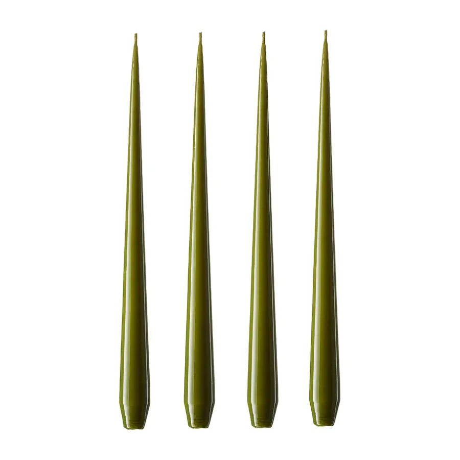Ester & erik kaars 4-pack gelakt, olive glow, 32 cm< Kaarsen