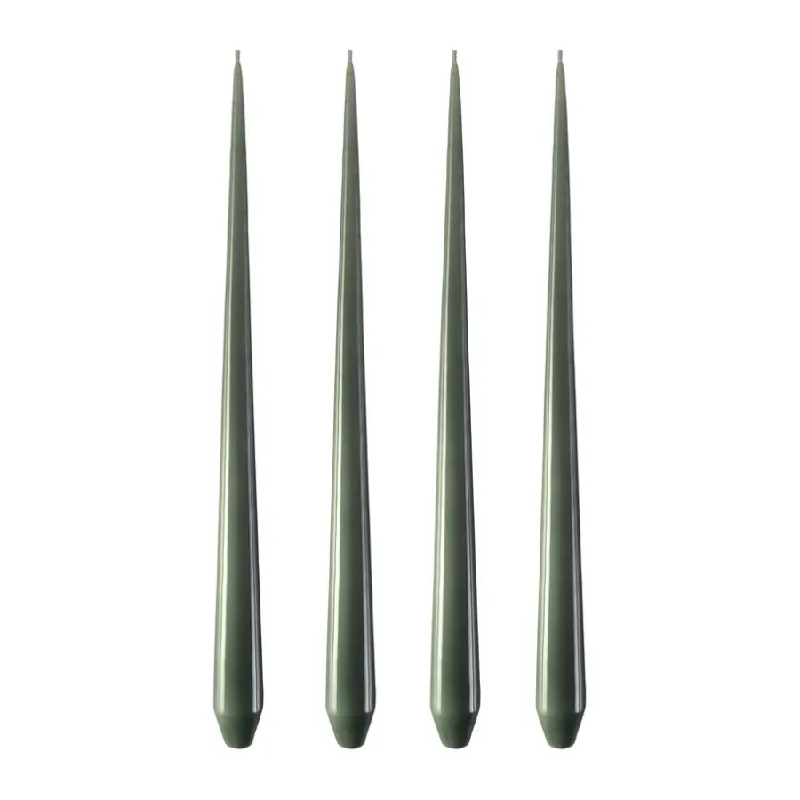 Ester & erik kaars 4-pack gelakt, green soil, 42 cm< Kaarsen
