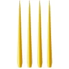 Ester & erik kaars 4-pack gelakt, dark Lemon drop 15/2-0, 32 cm< Kaarsen
