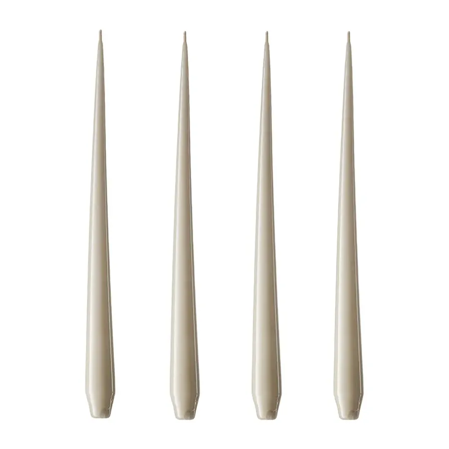 Ester & erik kaars 4-pack gelakt, linen grey, 32 cm< Kaarsen