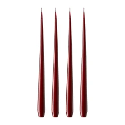 Ester & erik kaars 4-pack gelakt, Deep wine 44/2, 42 cm< Kaarsen