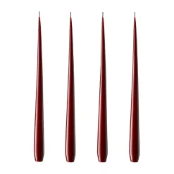 Ester & erik kaars 4-pack gelakt, Wine, 32 cm< Kaarsen