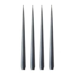 Ester & erik kaars 4-pack gelakt, dark slate, 42 cm< Kaarsen