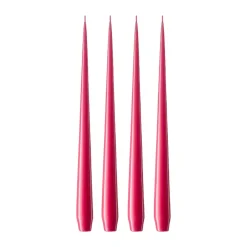 Ester & erik kaars 4-pack gelakt, Deep pink 41/2, 32 cm< Kaarsen