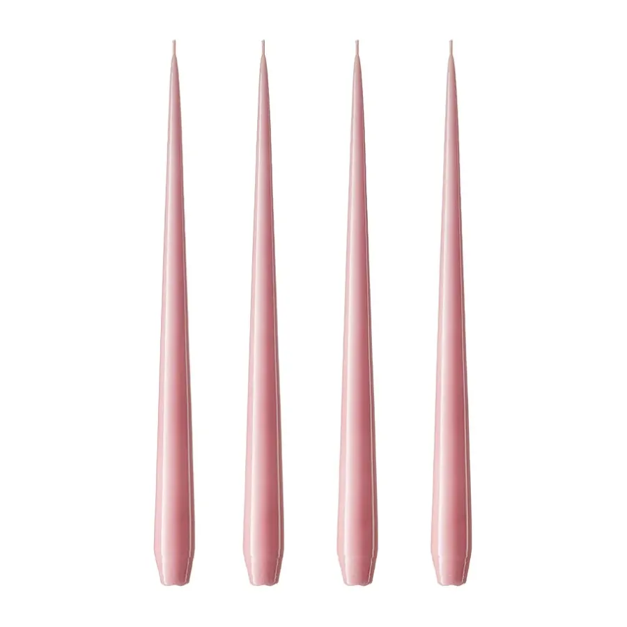 Ester & erik kaars 4-pack gelakt, old rose, 32 cm< Kaarsen