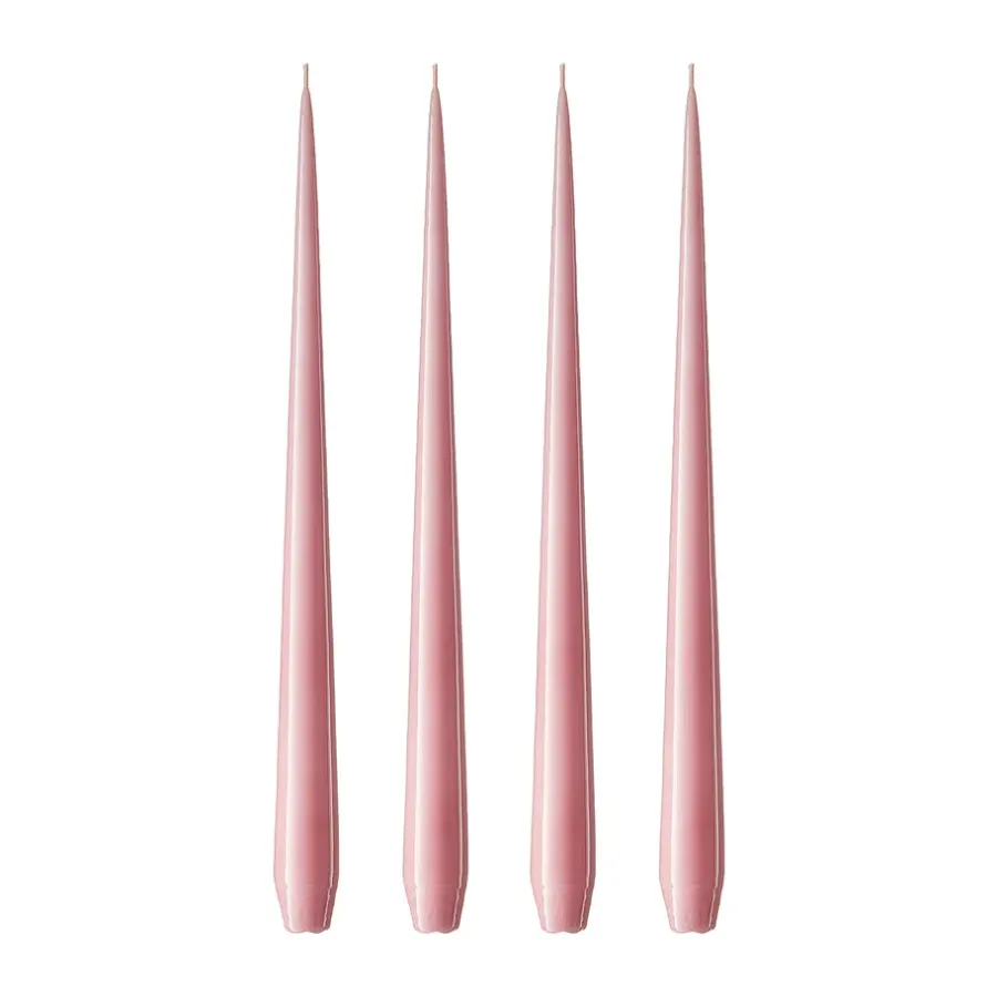 Ester & erik kaars 4-pack gelakt, old rose, 42 cm< Kaarsen