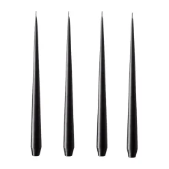 Ester & erik kaars 4-pack mat, raw black, 32 cm< Kaarsen