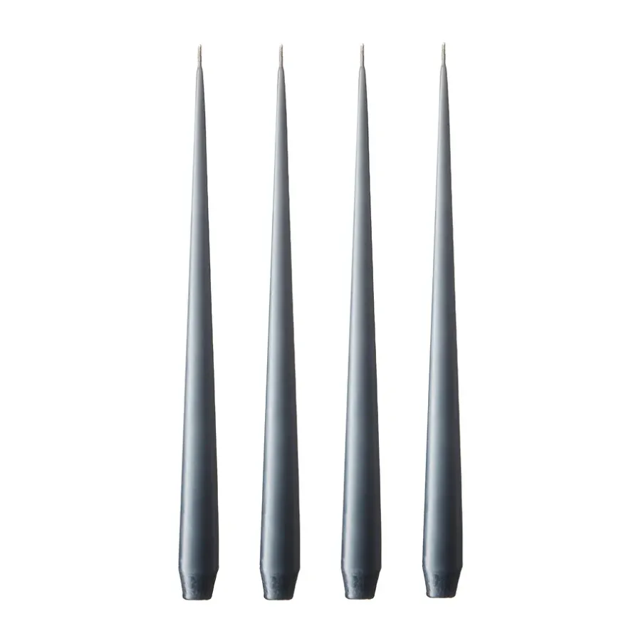 Ester & erik kaars 4-pack mat, dark slate, 32 cm< Kaarsen