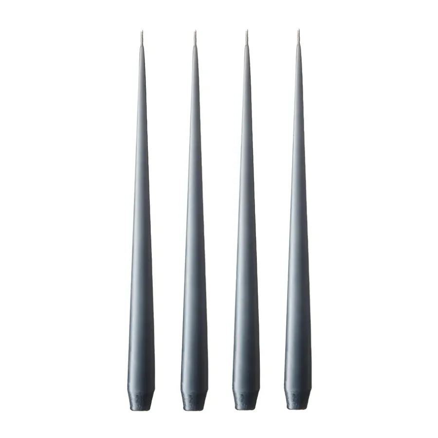 Ester & erik kaars 4-pack mat, dark slate, 42 cm< Kaarsen