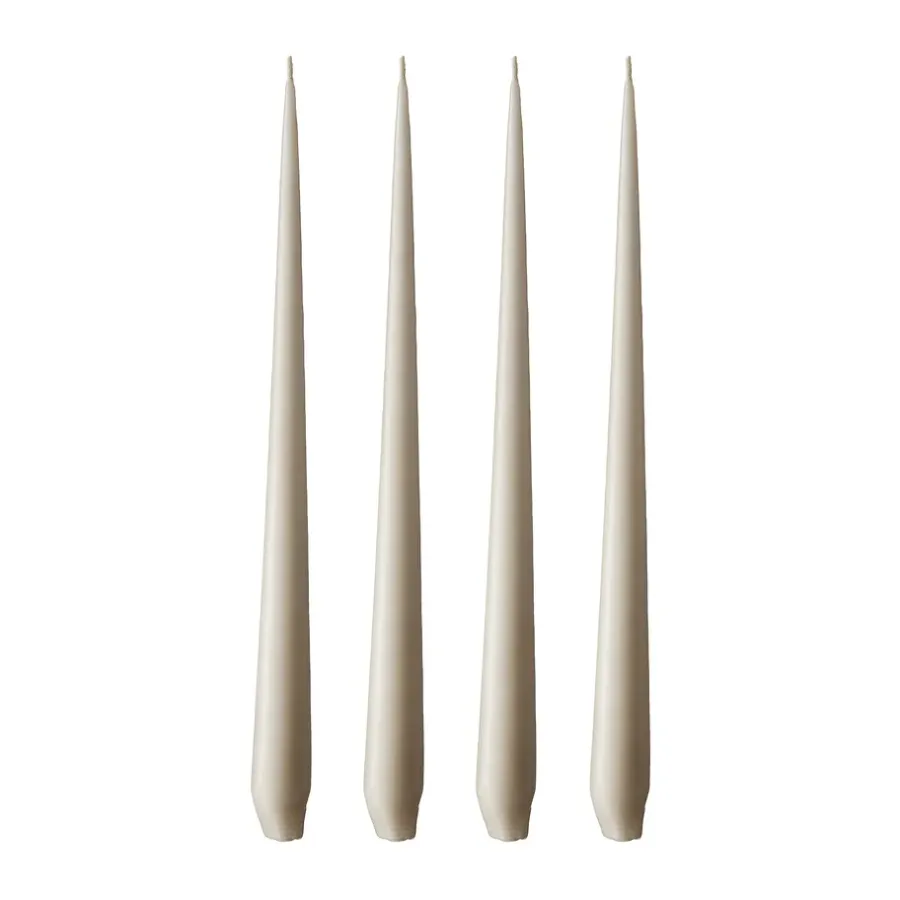 Ester & erik kaars 4-pack mat, linen grey, 42 cm< Kaarsen