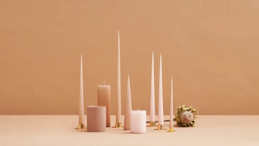 Ester & erik kaars 4-pack mat, Rosewater 51, 32 cm< Kaarsen