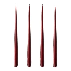Ester & erik kaars 4-pack mat, Wine, 32 cm< Kaarsen