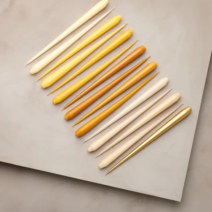 Ester & erik kaars 4-pack mat, mörk saffran, 32 cm< Kaarsen