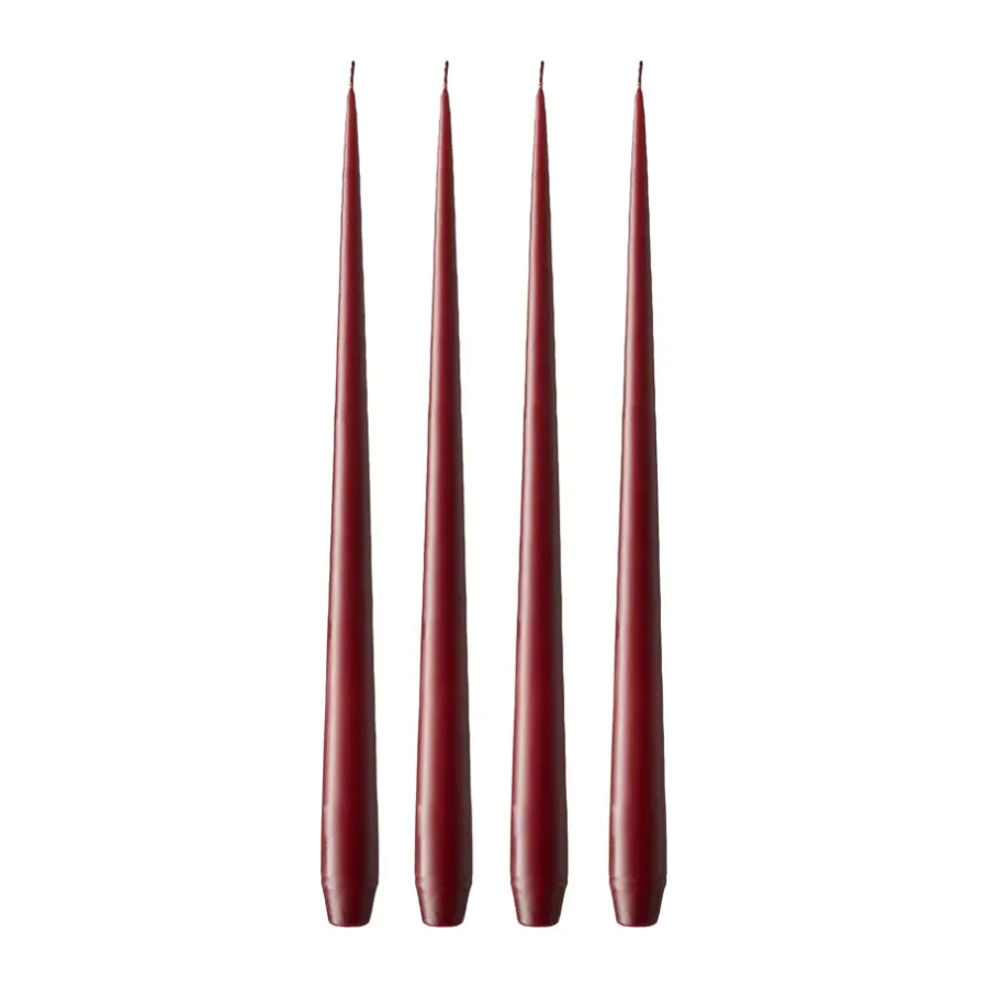 Ester & erik kaars 4-pack mat, Deep wine 44/2, 42 cm< Kaarsen