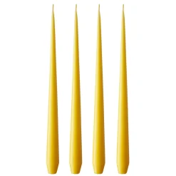 Ester & erik kaars 4-pack mat, dark Lemon drop 15/2, 42 cm< Kaarsen
