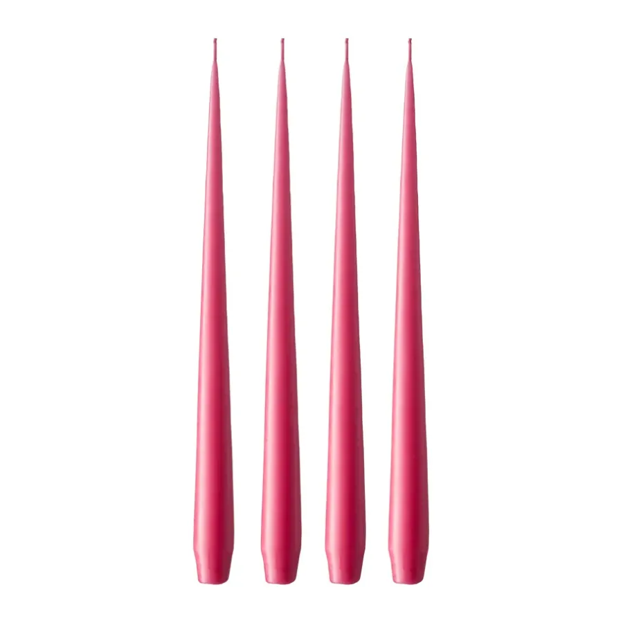 Ester & erik kaars 4-pack mat, Deep pink 41/2, 42 cm< Kaarsen